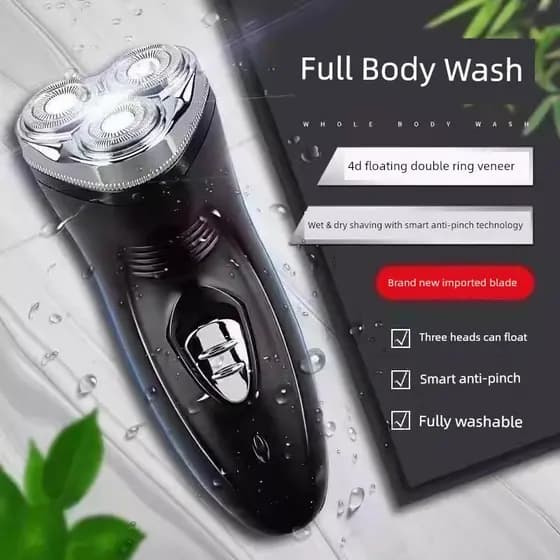 barbeador eletrico masculino Barbeador elétrico 6D de alta potência para lavagem de corpo inteiro recarregável barbeador