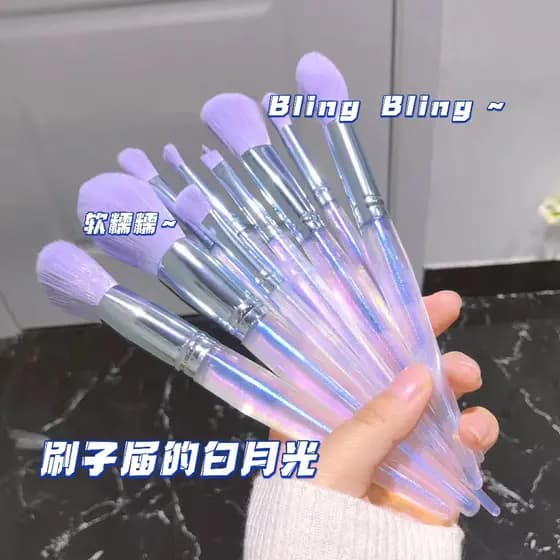 pincel maquiagem kit pincel maquiagem profissional Pincel de maquiagem para iniciantes, conjunto completo roxo de alto v