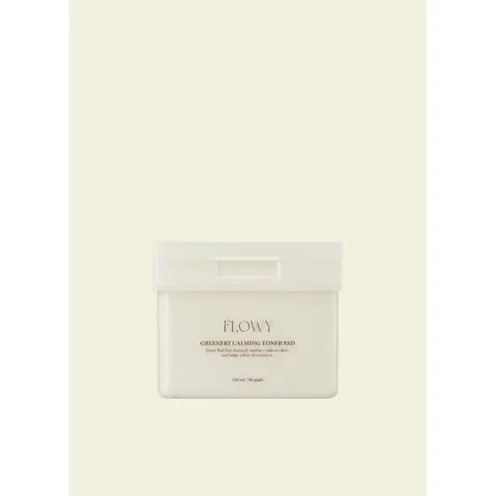 Almofadas De Toner Calmantes Para Vegetação FLOWY 150ml 80 Hidratantes Pele Sensível K-Beauty
