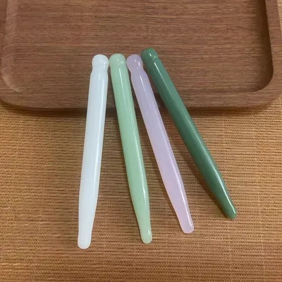 Jade tendão vara Facial olho salão de beleza meridiano vara placa raspagem meridiano massagem tendão vara acupuntura var