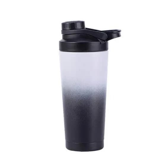 Copo térmico de dupla camada de aço inoxidável 25oz Fitness proteína em pó Shaker copo portátil mexendo fivela tampa tip