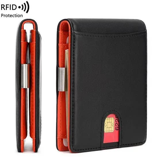 carteira masculina carteira masculina com ziper 2026 Novo estilo carteira de couro macio genuíno porta-cartões porta-doc