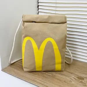 Bolsa McDonald's feminina mochila de papel Casual de grande capacidade, adequada para estudantes do ensino médio e estud