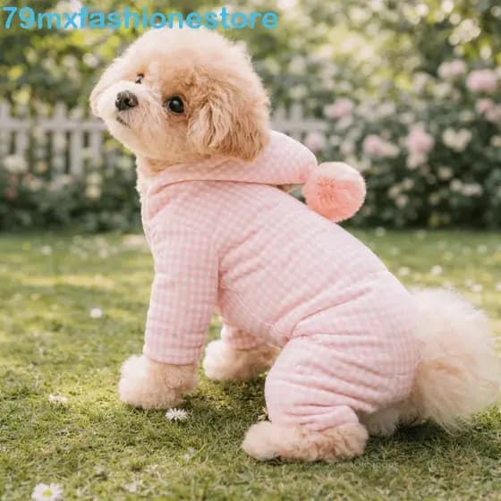 MXFASHIONESB Roupas Quentes De Inverno Para Cães , Casaco Grosso E Aconchegante Com Capuz Jaqueta De Algodão De Quatro P