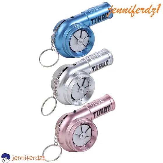 JENNIFERDZ1 Pingente Turbocharging , Chaveiro De Carro Com Tocha De Luz Turbo , Brinquedos De Simulação Giratória