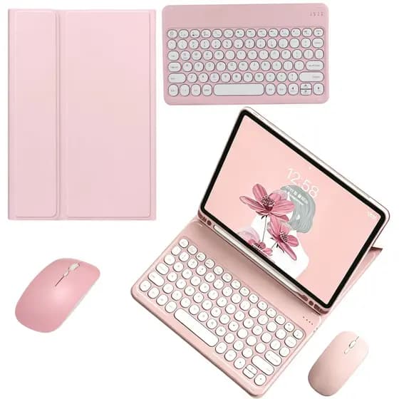 Kit Completo para iPad 11ª Geração A16 10,9" com Teclado Bluetooth Mouse Sem Fio e Capa