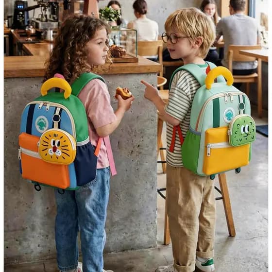 Mochila Infantil Escolar Fofa, Reforçada Impermeável, Grande Capacidade para Crianças Unissex