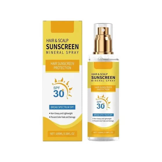 Protetor Solar para Couro Cabeludo, Spray Protetor para Couro Cabeludo, Proteção Contra Desbotamento/Secura da Cor do Ca