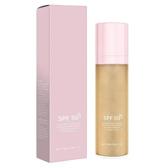 Elaria Sheer Setting Mist Protetor Solar em Spray SPF 50 - Spray Hidratante com Óleo de Romã, Spray à Prova d'Água, mode