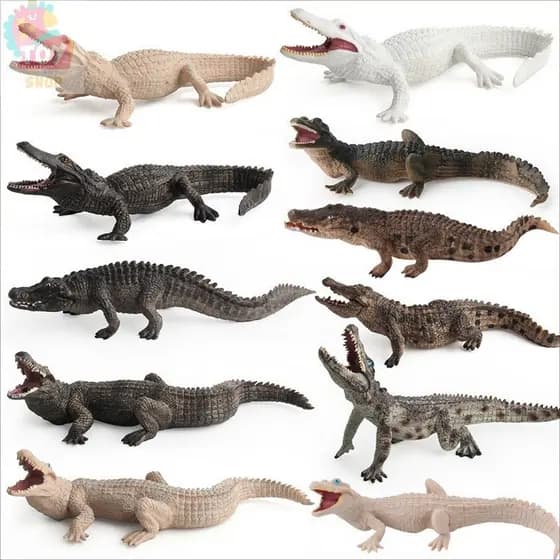 Brinquedos Infantis Simulação Sólida Crocodilo Animal Modelo Crocodilo Imperador Preto Crocodilo Yangzi Crocodilo Mão...