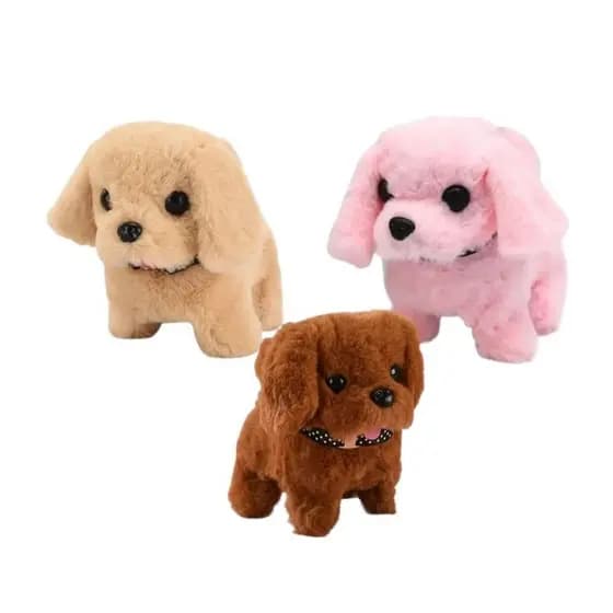 mini cachorrinho fofinho de pelúcia que anda e late