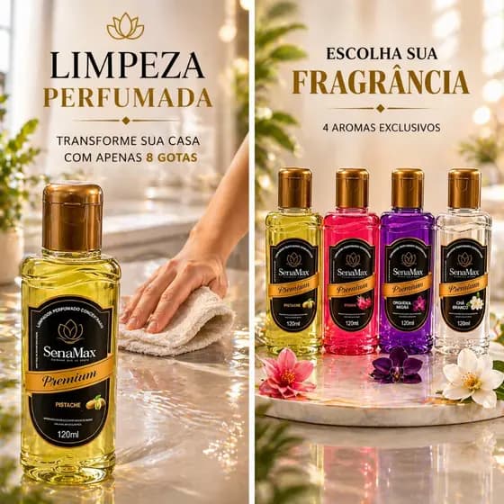 Kit com 2 Aroma Intenso 120ml Limpador Perfumado Casa Cheirosa por Horas Multiuso Premium 6 Opções