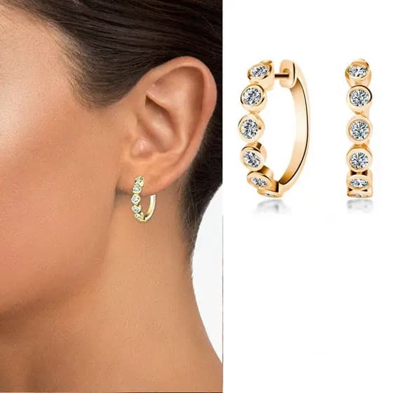 D Cor Moissanite Brincos S925 Prata Esterlina Orelha Parafuso Prisioneiro Para Mulher Festa Dia Das Mães Jóias Presente