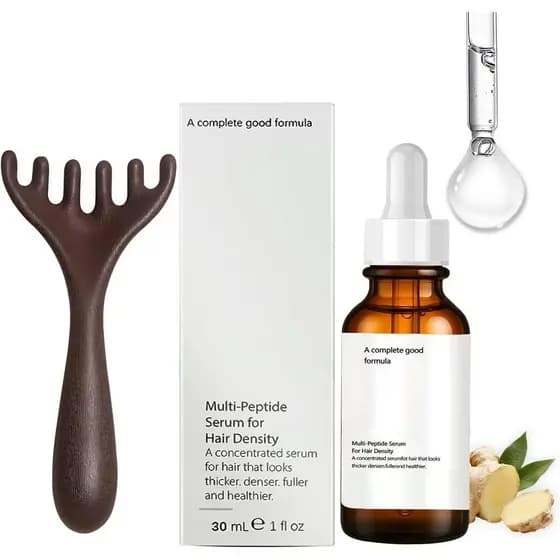 Sérum capilar com polipeptídeos, usado para aumentar o volume do cabelo e promover o crescimento capilar, vem com um pen
