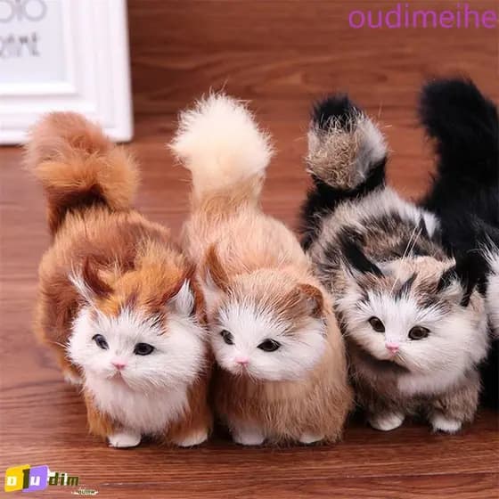 OUDIMEIHE Simulação Gato Meowth Kawaii Falso Gatinho Boneca Brinquedo Do Bebê Macio Recheado