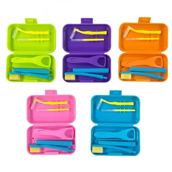 4 Pçs/set Dental Portátil Kit De Viagem Limpeza Profunda Higiene Oral