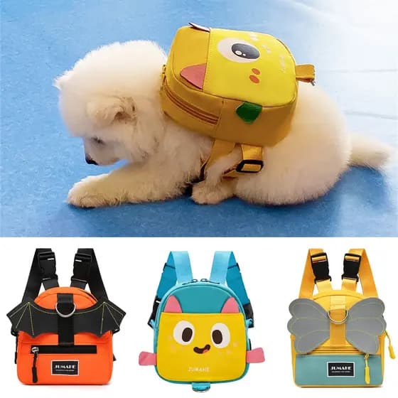 Cachorro De Estimação Auto Mochila Acessórios Para Cães Andar Ao Ar Livre Filhote De Gato Arreios Bolsa De Lanches