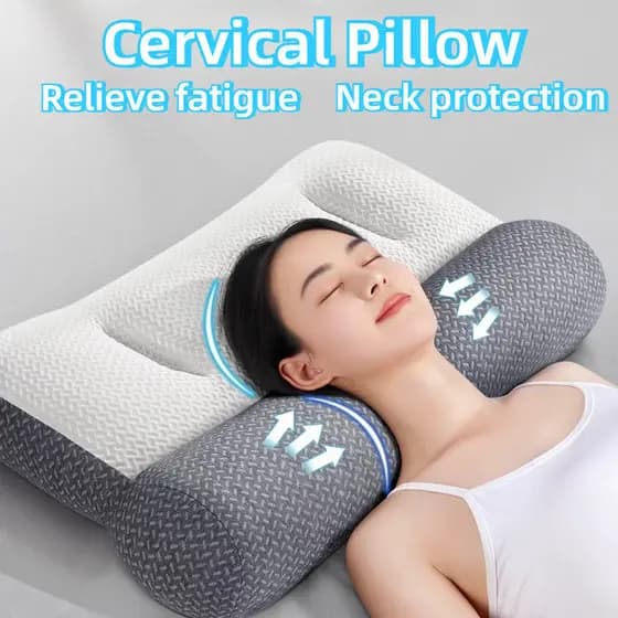 Travesseiro Ortopédico Cervical Para Pescoço , Ajuda A Dormir E Proteger O De Massagem De Fibra De Soja Doméstico