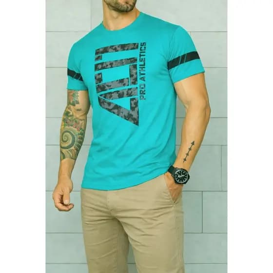 Camiseta masculino manga curta Estampa Algodão 4c11