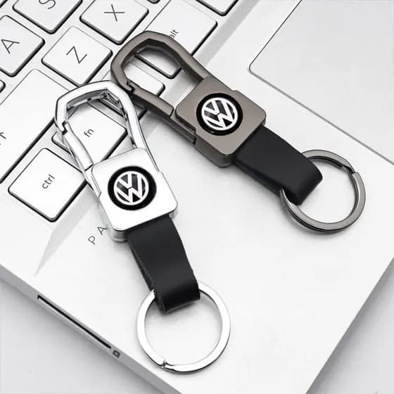 Acessórios de couro para carros, presentes de metal, chaveiros portáteis com logotipo adequados para Volkswagen Golf, Ti