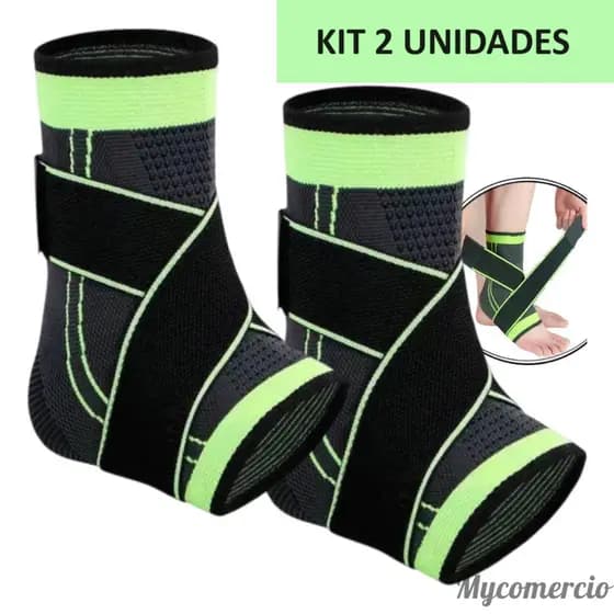 Kit 2 Tornozeleira de Compressão Ortopédica Estabilizadora Exercícios Fitness Esportes