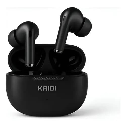 Fone de Ouvido Original 13 Bluetooth 5.4 Kaidi TWS Sem fio potente kd-767 com borrachinha PRETO