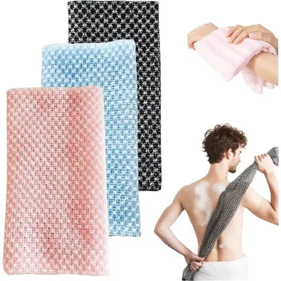 3 Peças de Toalha Esfoliante para Banho para Homens e Mulheres, 2026 Nova Toalha Premium para Esfoliação e Lavagem do Co