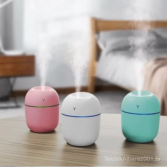 Novo Mini Umidificador de Ar USB 250ml Redondo