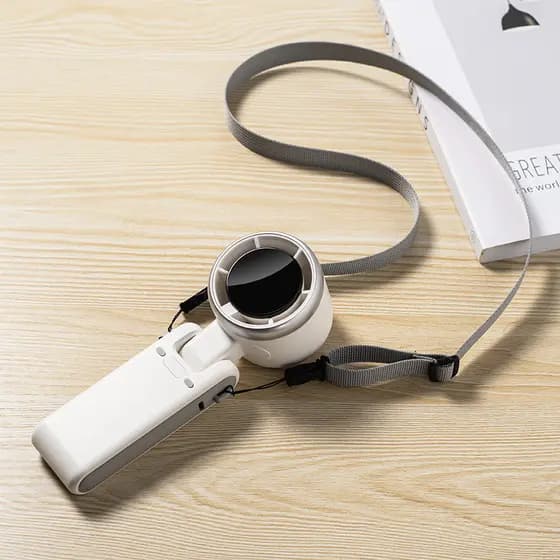Venda quente ao ar livre portátil de alta velocidade turboalimentado USB Desktop Display Digital pendurado pescoço Mini
