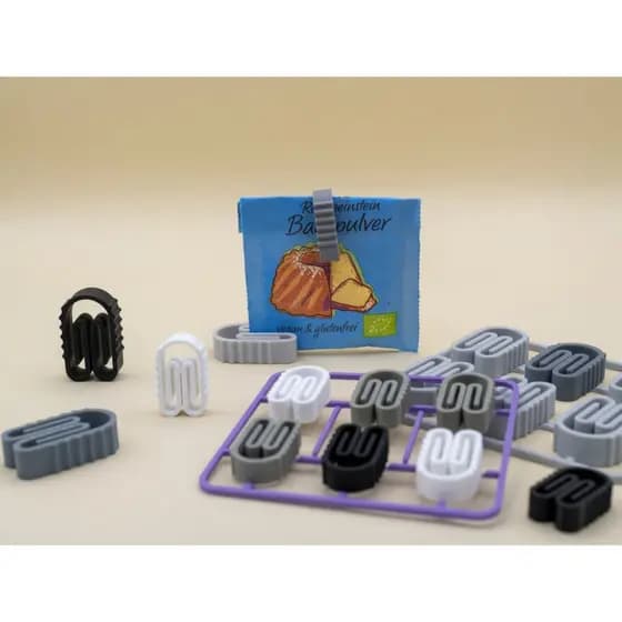 Kit 6 Clipe Vedador de Sacos 3D– Prático, Reutilizável e Essencial na Cozinha!