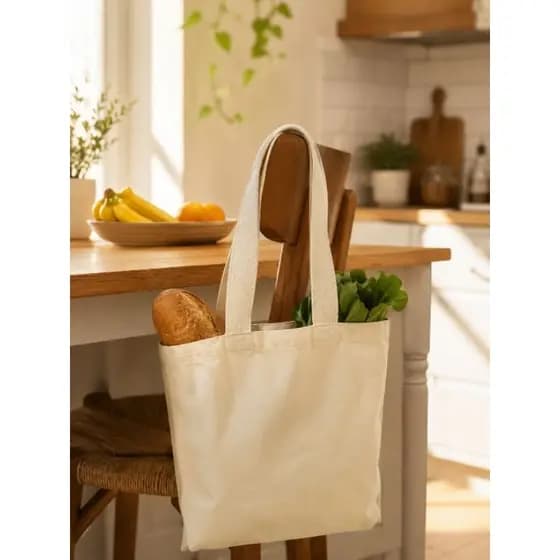 Sacola/Bolsa Algodão Cru 100% Algodão Ecológica uso Dia a Dia