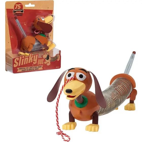 Retro Slinky Dog Jr, O Brinquedo Original com Mola para Andar, Brinquedos e Presentes para Crianças