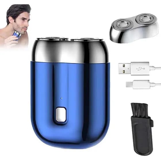 Modelo 2025 Novo e Aprimorado, Mini Barbeador Elétrico de Cabeça Dupla, Barbeador Portátil de Bolso USB, Barbeador Recar