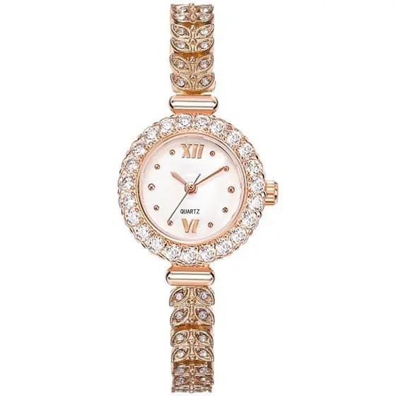 Decorativo sereia relógio feminino estilo ocidental cheio de diamante temperamento moda requintado luz luxo strass pulse