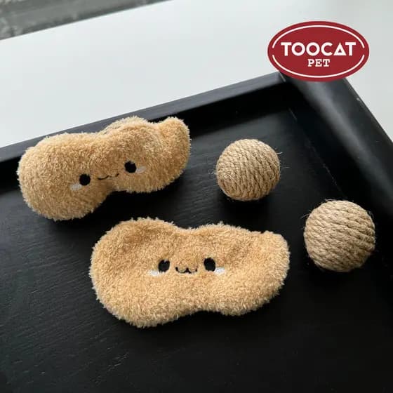 Brinquedo Para Gatos Em Formato De Amendoim Com Bola De Corda De Sisal – Diversão Interativa Patas Saudáveis