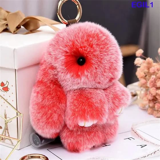 Yijie 1 Chaveiro de Coelho de Pelúcia Brinquedo Infantil Pendente de Bolsa Joias da Moda Presente para Namorada Pelúcia