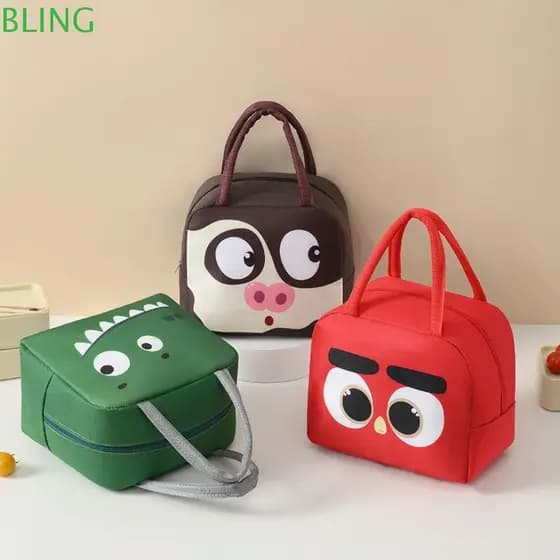 Saco De Almoço Dos Desenhos Animados BLING , Sacos Isolados Da Lancheira Do Pano Térmico Portáteis Alimento