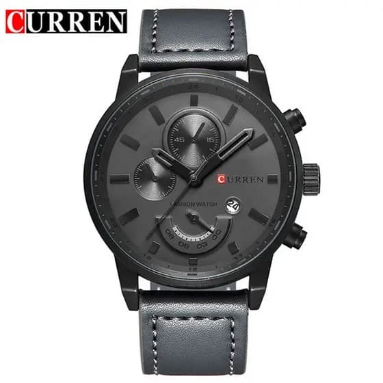 Curren Relógio Masculino Quartzo Analógico Pulseira De Couro 8217X