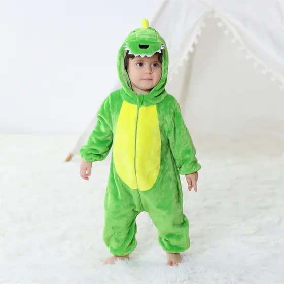 Bebê Kigurumi Dinossauro Ponto Dos Desenhos Animados Macacão Recém-Nascido Infantil Crianças Animal Meninas Meninos Anim