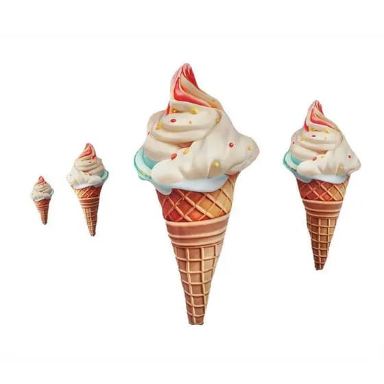 Simulação criativa sorvete travesseiro brinquedo de pelúcia boneca Cone sorvete boneca crianças acompanhar reconfortante
