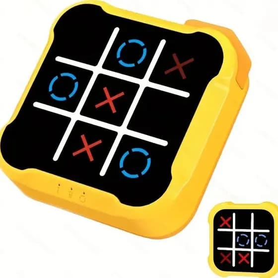 Jogo de Quebra-Cabeça Eletrônico Tic-Tac-Toe, O Melhor Presente, Jogo de Tabuleiro Estratégico e Divertido, Material ABS