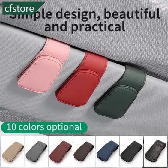 CFSTORE Óculos De Sol Do Carro Auto Viseira Caixa Clipe Titular Bilhete Cartão Prendedor Acessórios Q6U6