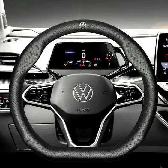 Estilo capa de volante de couro genuíno tipo D capa de alça de carro quatro estações Universal antiderrapante capa de al