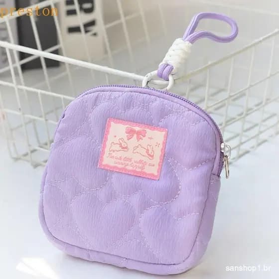 Bolsa De Moedas De Coelho Fresco PRESTON , Pulso Pequena Com Cordão De Carteira Cosmética Amor Estilo Coreano