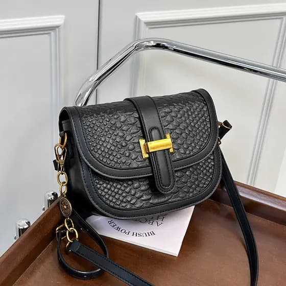 Bolsa elegante, mini bolsa de ombro, bolsa feminina versátil, bolsa transversal de PU, bolsa de ombro simples e elegante
