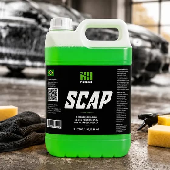 Scap 5 Litros Detergente Ácido Automotivo Limpeza Pesada Chassis Rodas