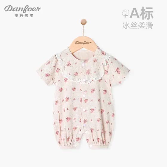 Feminino bebê macacão de manga curta verão fino roupas recém-nascidos Floral princesa mês cheio macacão de bebê na moda