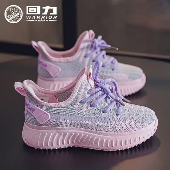 Puxar para trás sapatos infantis sapatos esportivos meninas sapatos de coco 2026 primavera verão novo estilo malha respi