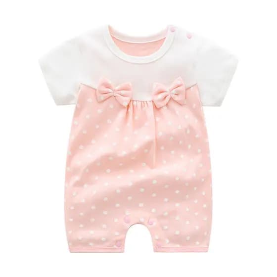 Roupas de bebê menina estilo fino algodão puro bebê menina 3-6-9 meses roupas de princesa rosa verão manga curta bonito