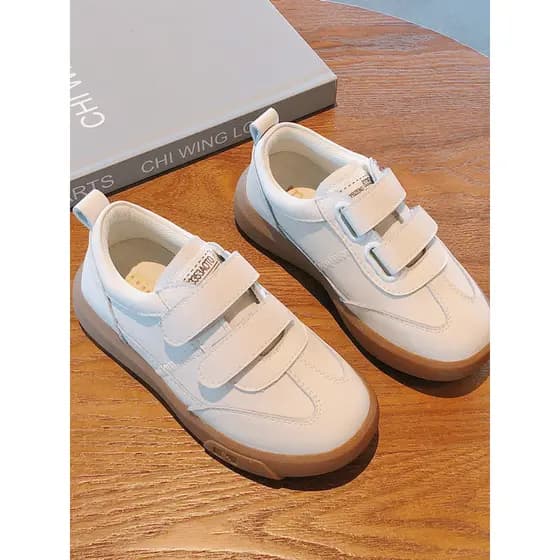 Crianças sapatos brancos 2025 primavera novo estilo meninos meninas tênis casuais sapatos esportivos respirável sapatos